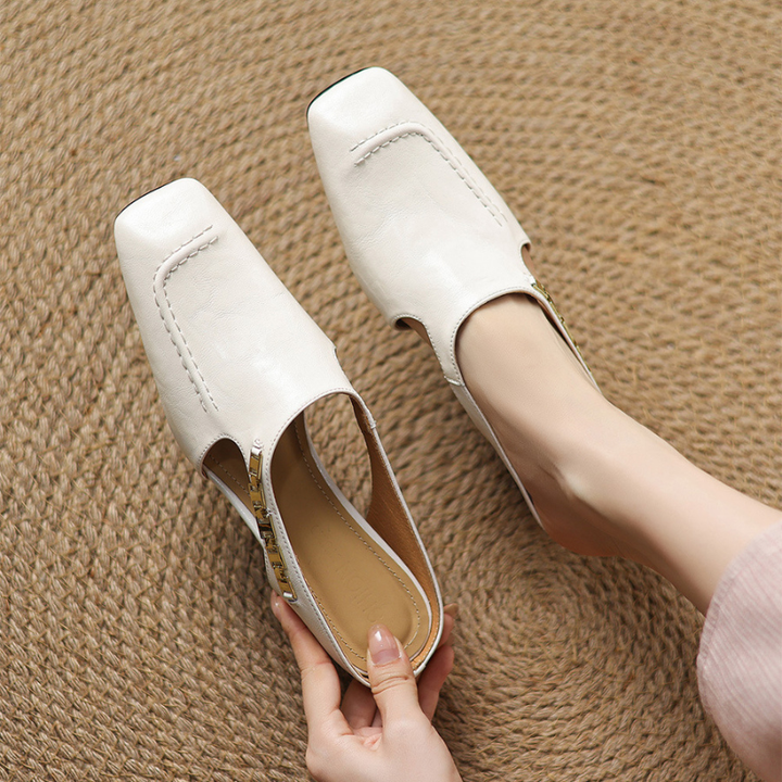 Celestine Retro Leather Flats