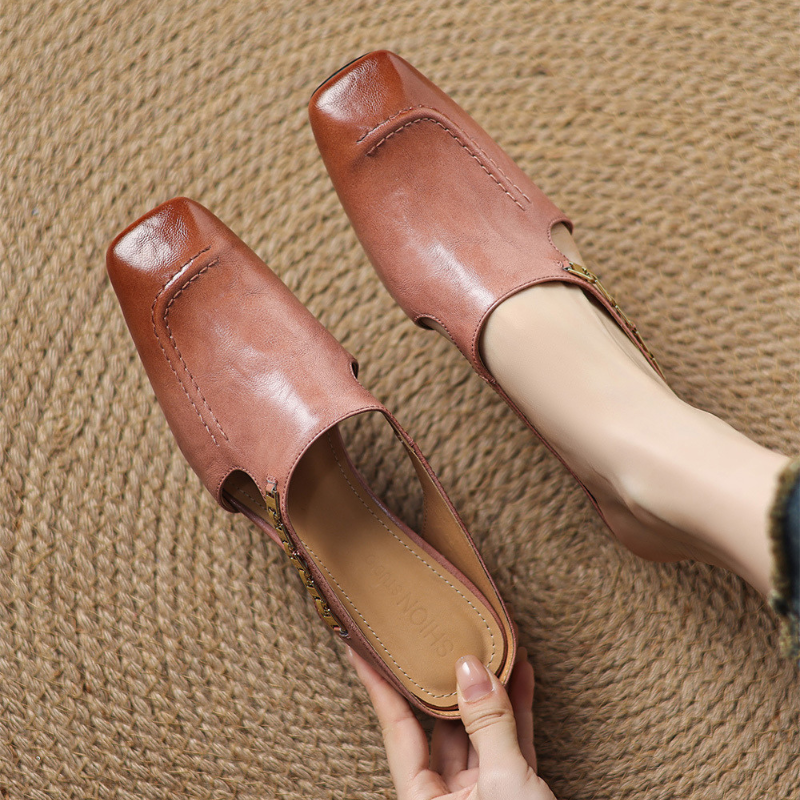 Celestine Retro Leather Flats