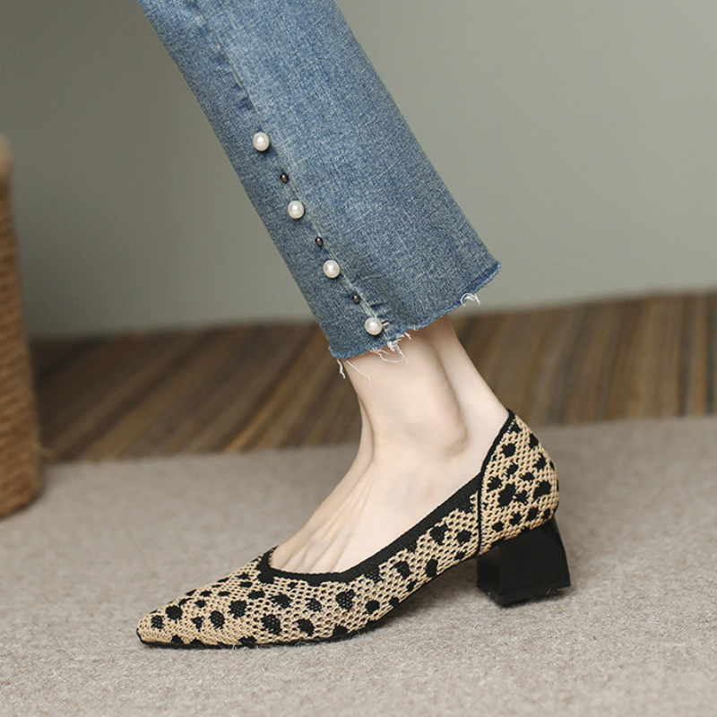 Ottavia Knit Block Heels