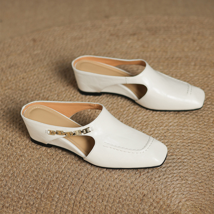 Celestine Retro Leather Flats