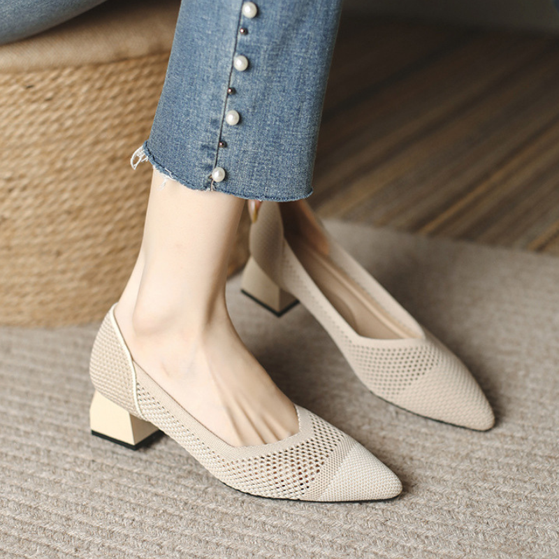 Ottavia Knit Block Heels