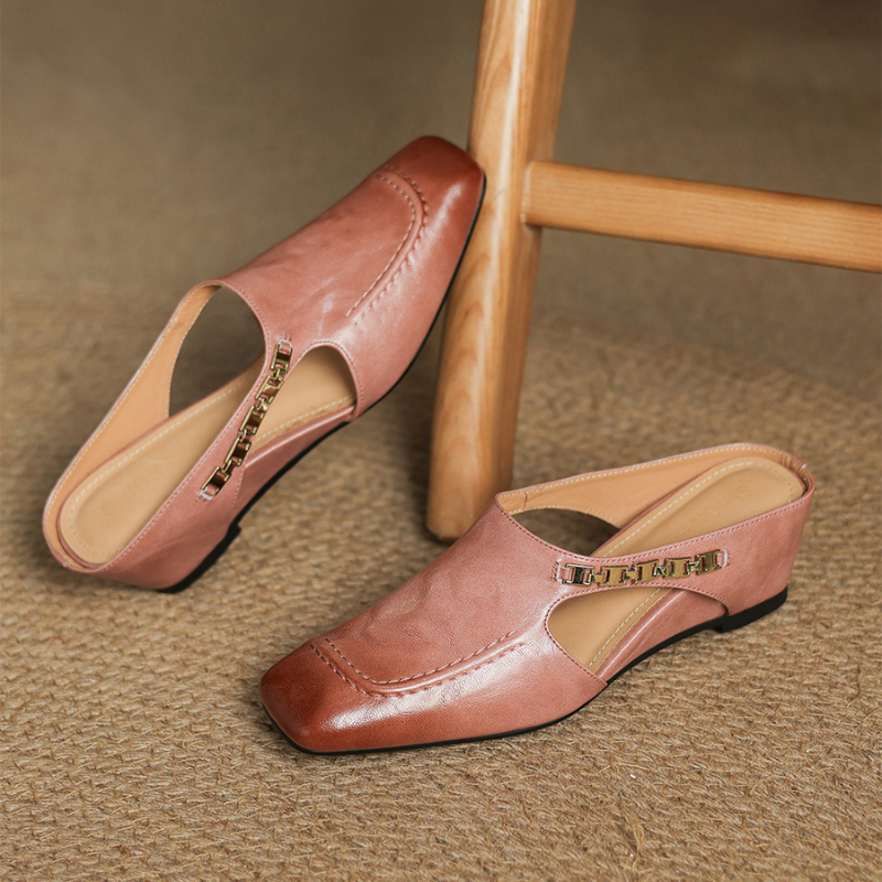 Celestine Retro Leather Flats