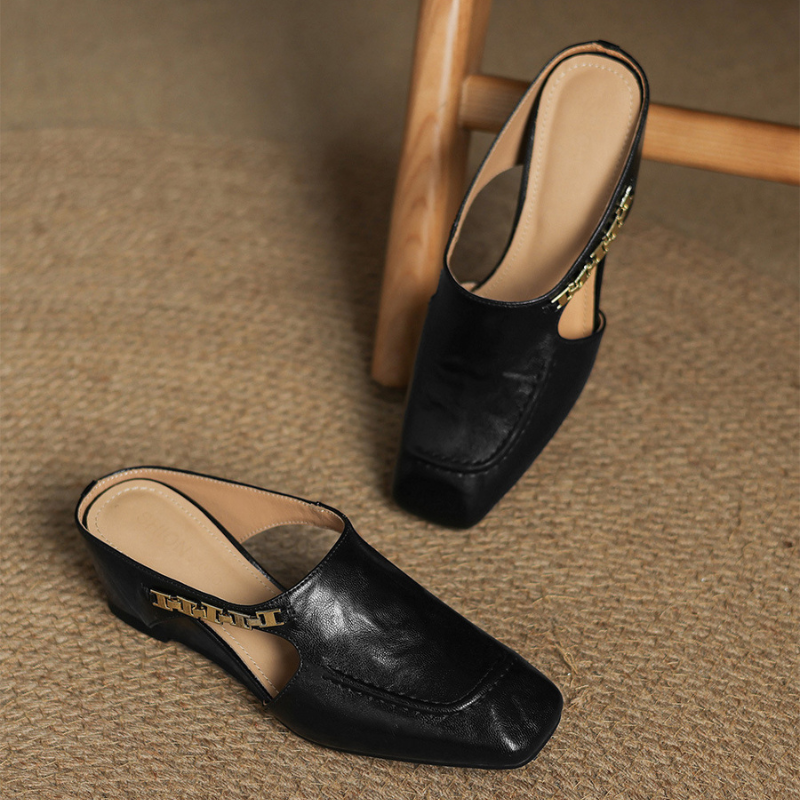 Celestine Retro Leather Flats