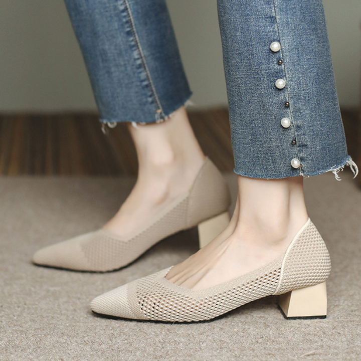 Ottavia Knit Block Heels