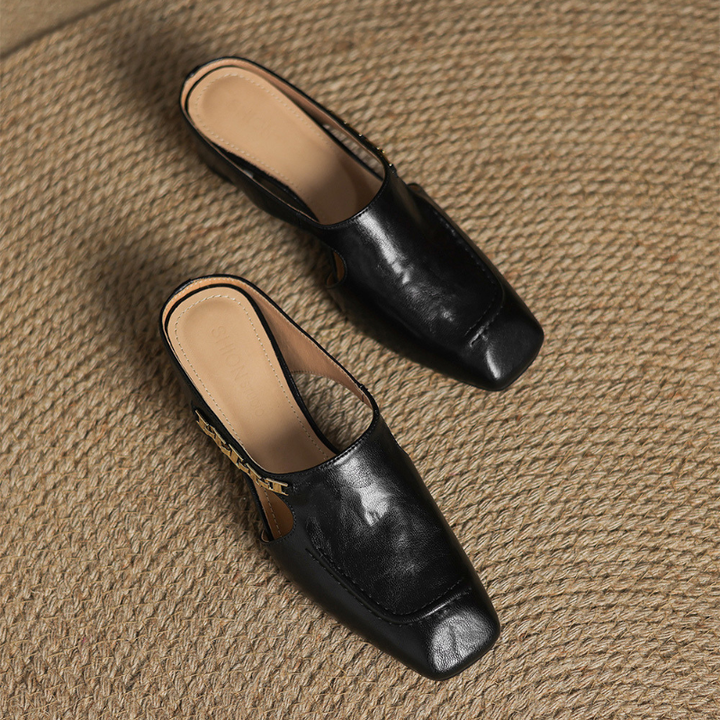 Celestine Retro Leather Flats