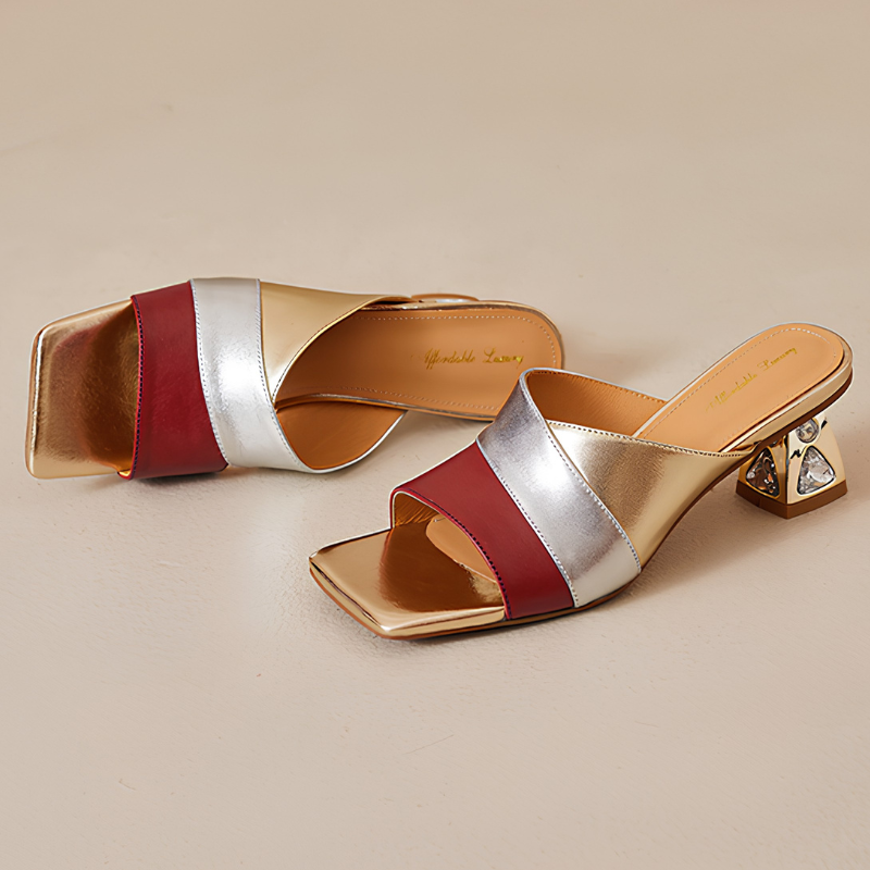 Mirella Jewel Heel Mules