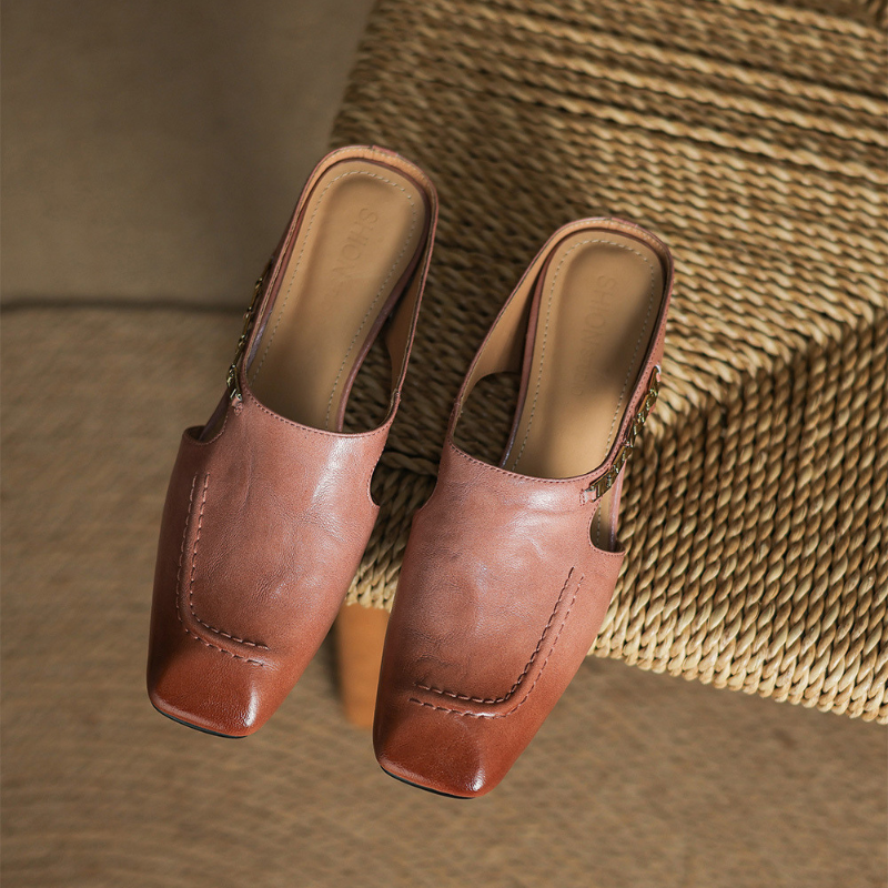 Celestine Retro Leather Flats