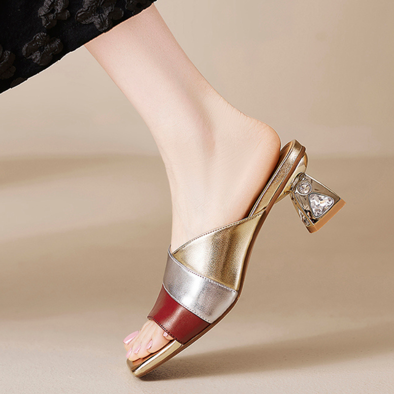 Mirella Jewel Heel Mules