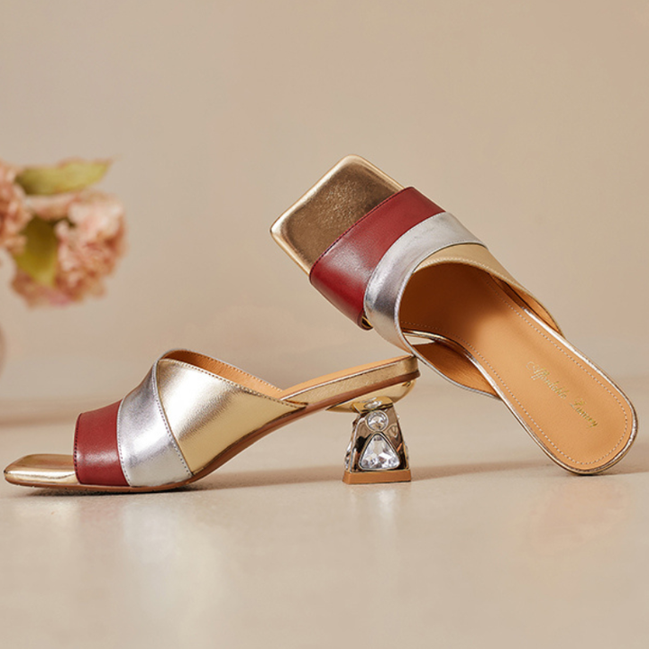 Mirella Jewel Heel Mules