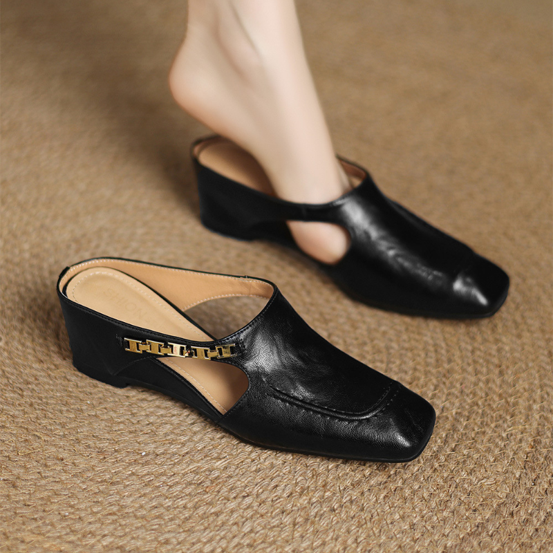 Celestine Retro Leather Flats