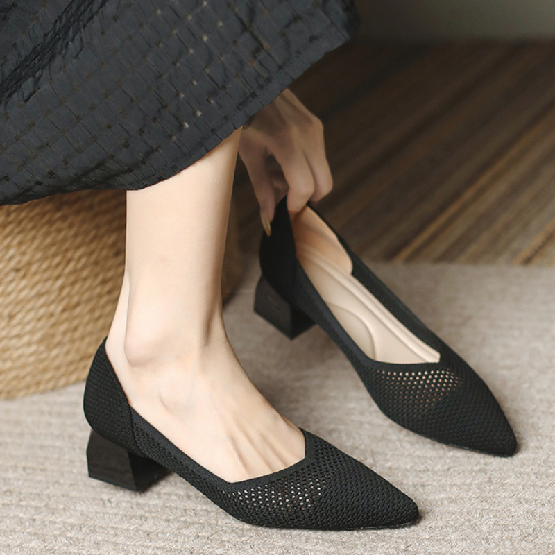 Ottavia Knit Block Heels