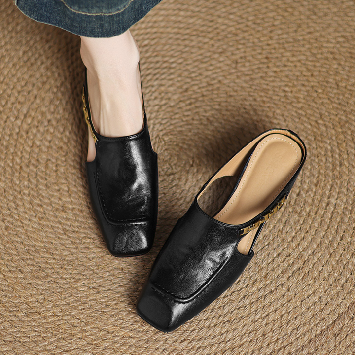 Celestine Retro Leather Flats