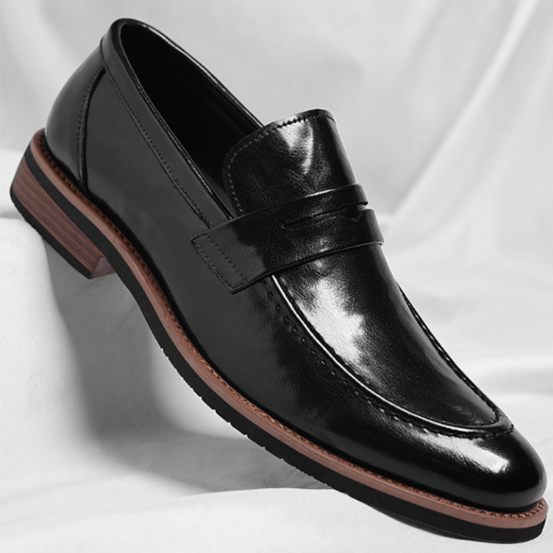 Marcello Burnished Penny Loafers