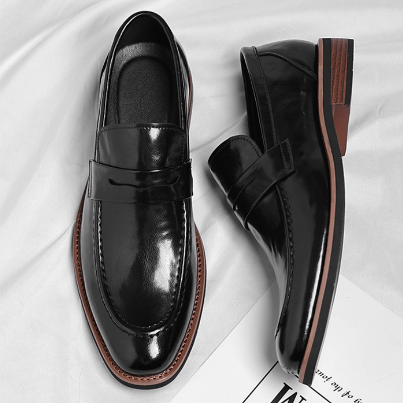 Marcello Burnished Penny Loafers