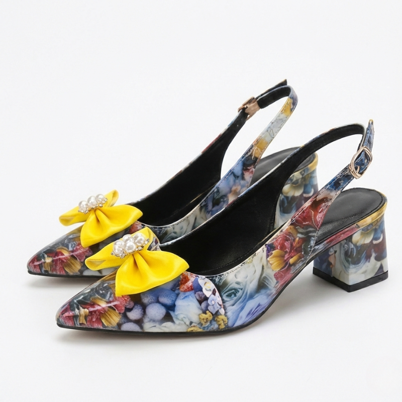 Ariela Botanical Bow Mules