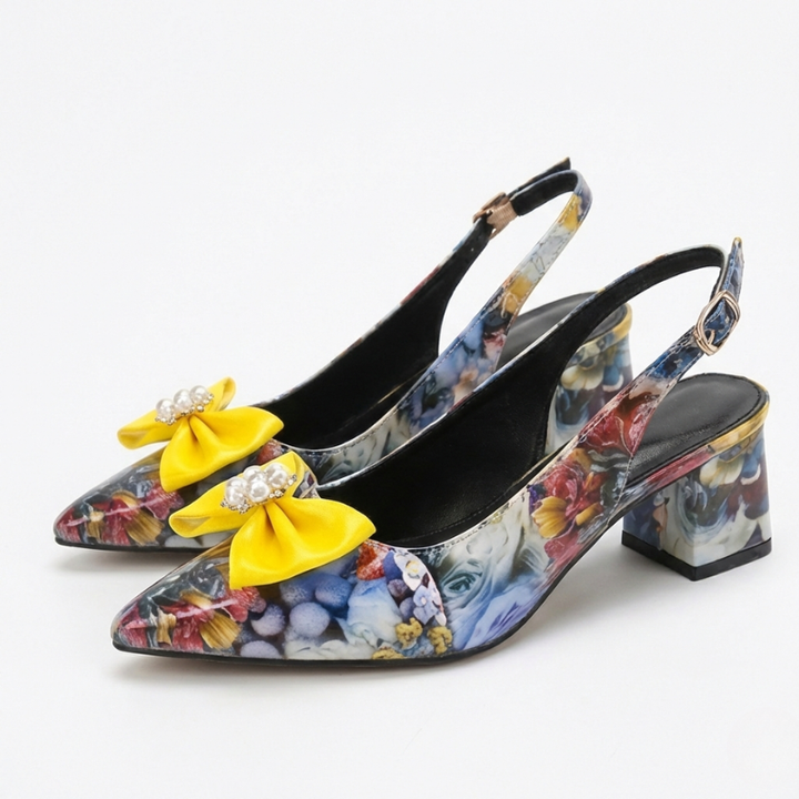 Ariela Botanical Bow Mules