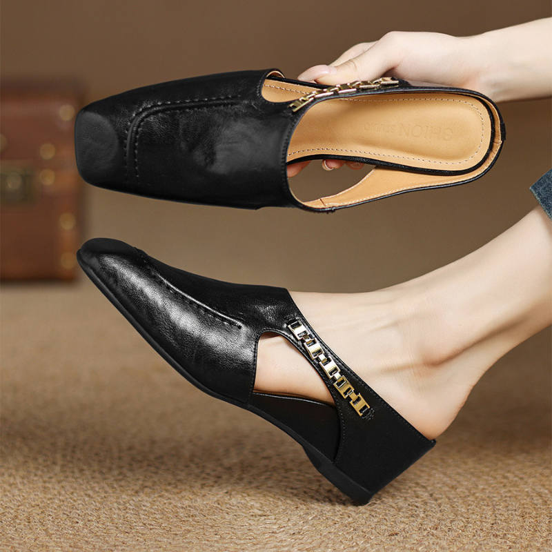 Celestine Retro Leather Flats