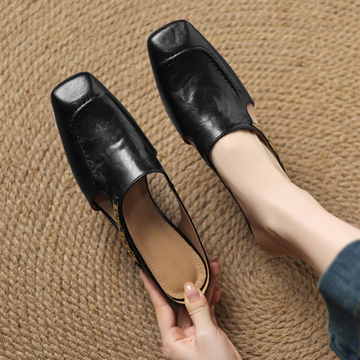 Celestine Retro Leather Flats