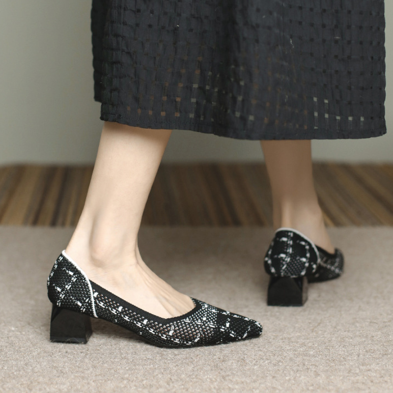 Ottavia Knit Block Heels