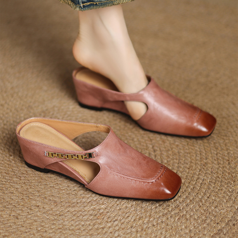Celestine Retro Leather Flats