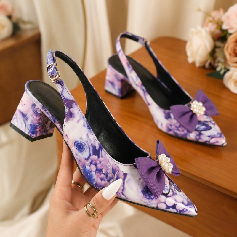 Ariela Botanical Bow Mules