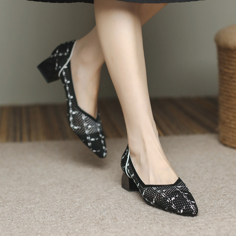 Ottavia Knit Block Heels