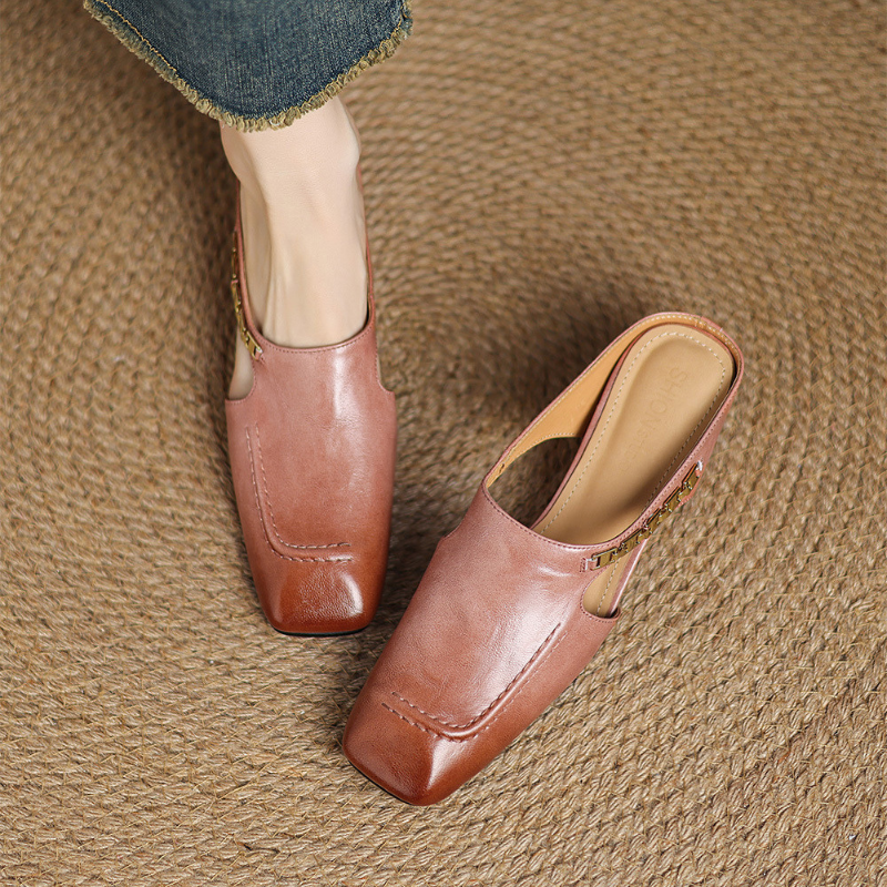 Celestine Retro Leather Flats