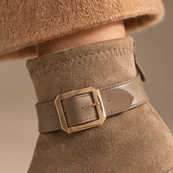 Estelle Suede Wedge Boots