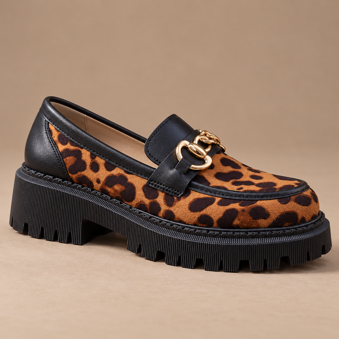 Leopard Platform Loafers