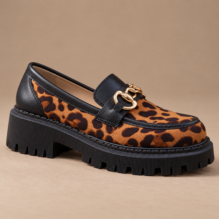 Leopard Platform Loafers
