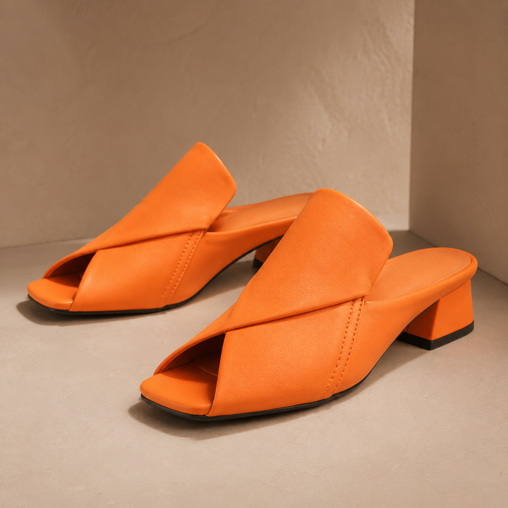 Milena Peep-Toe Mules