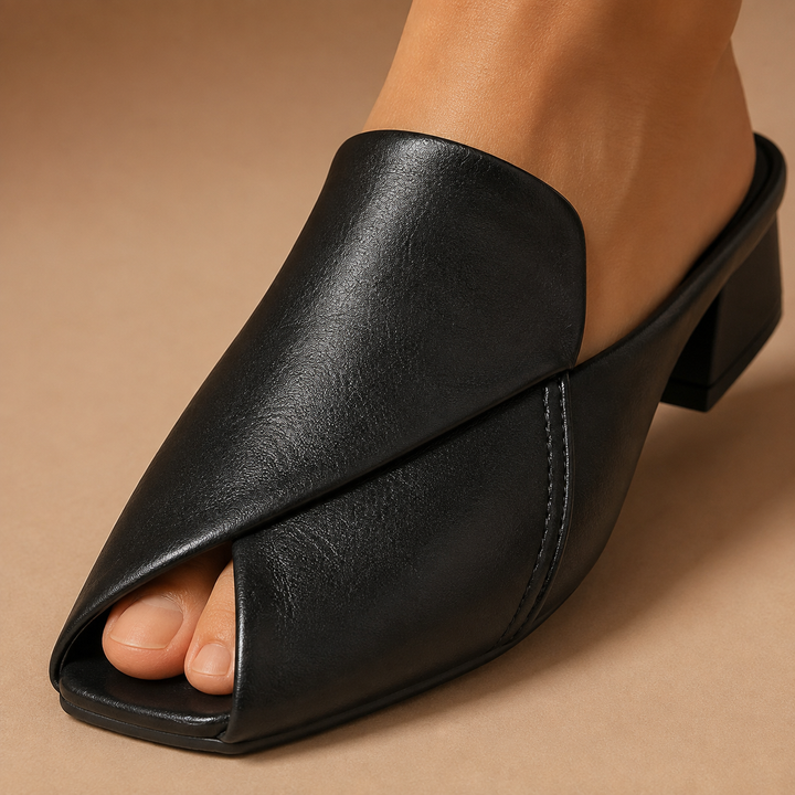 Milena Peep-Toe Mules