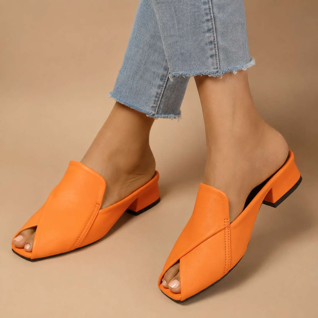 Milena Peep-Toe Mules