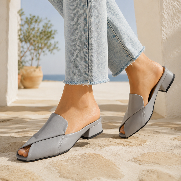 Milena Peep-Toe Mules