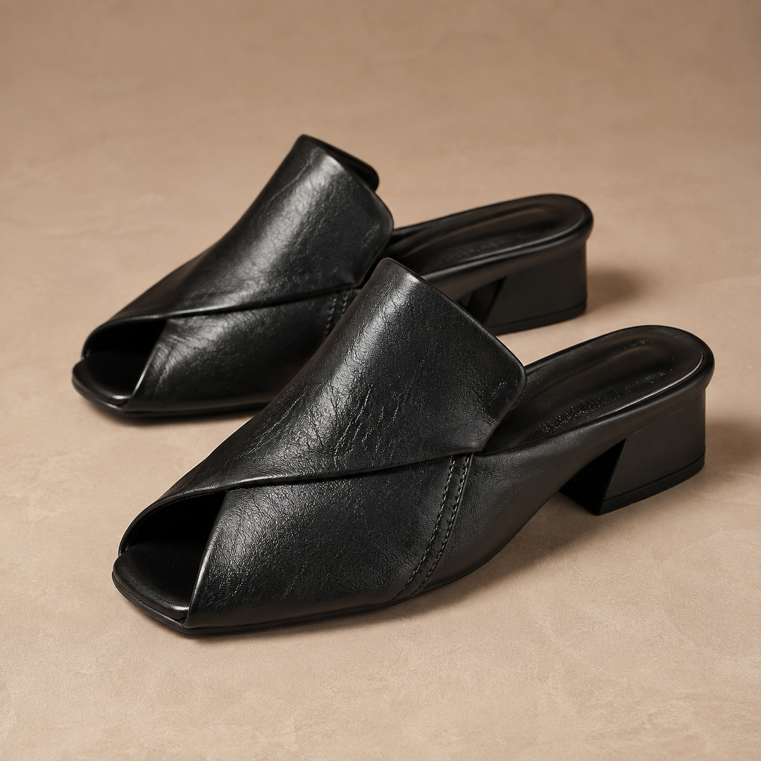 Milena Peep-Toe Mules