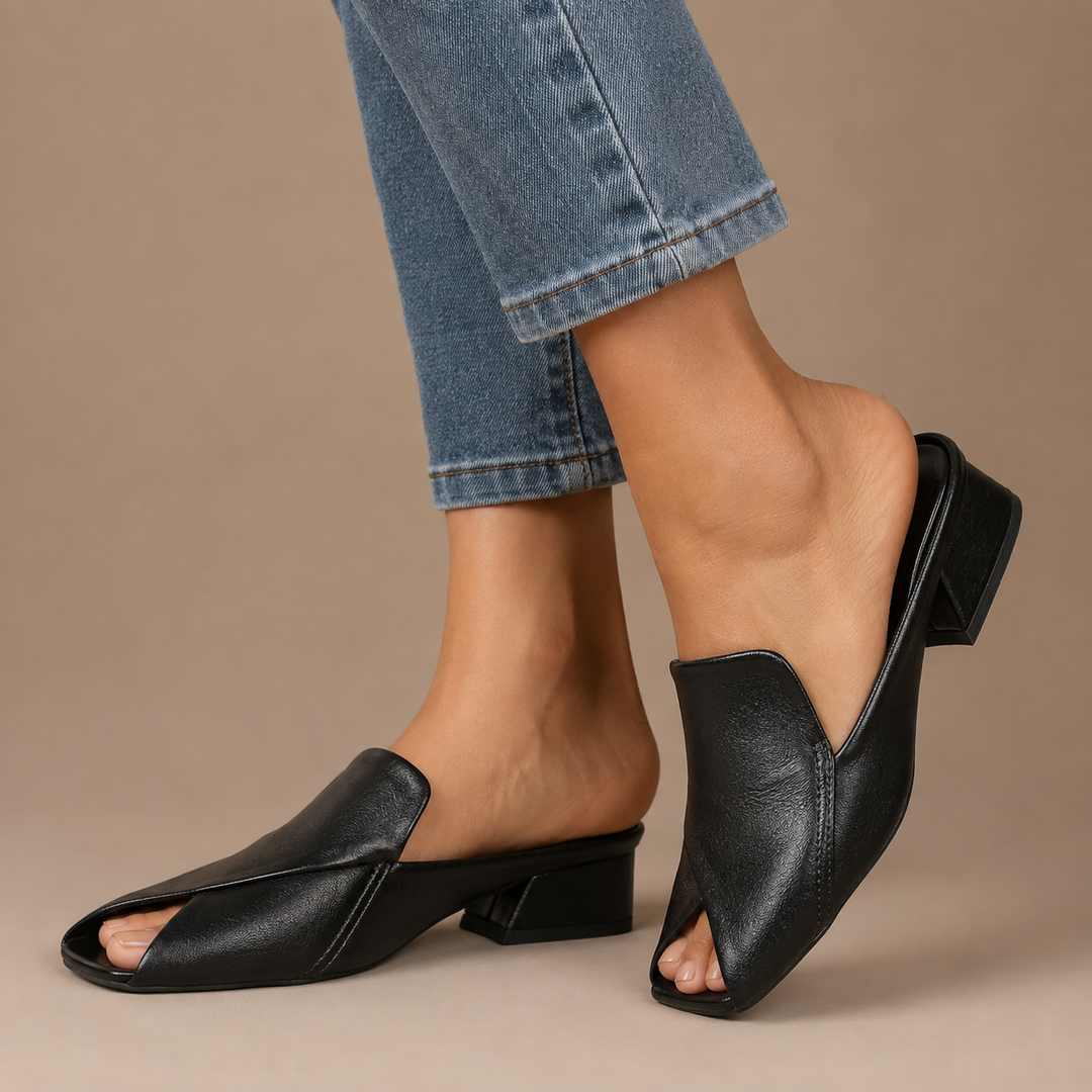 Milena Peep-Toe Mules