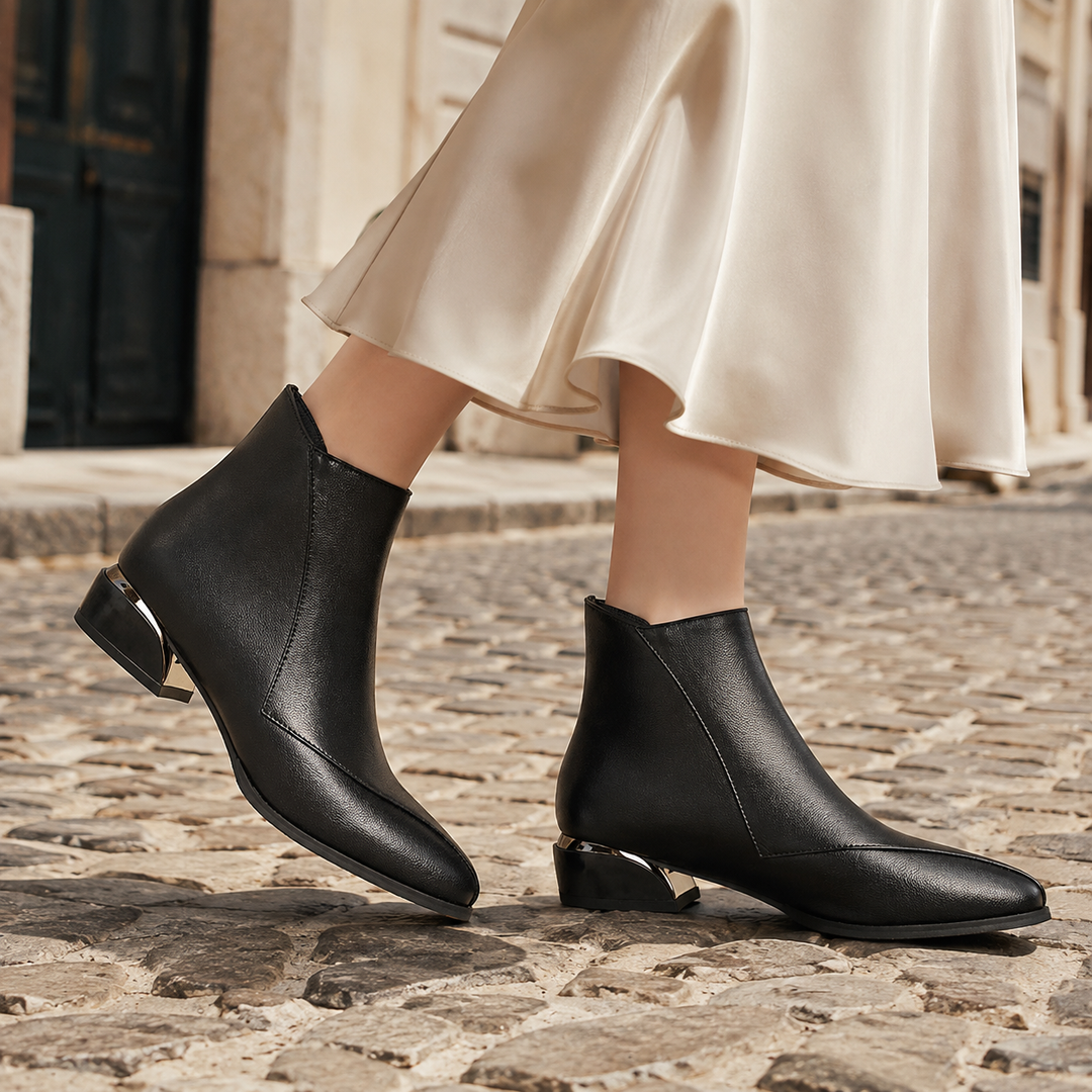 Faye Gilded Ankle Boots