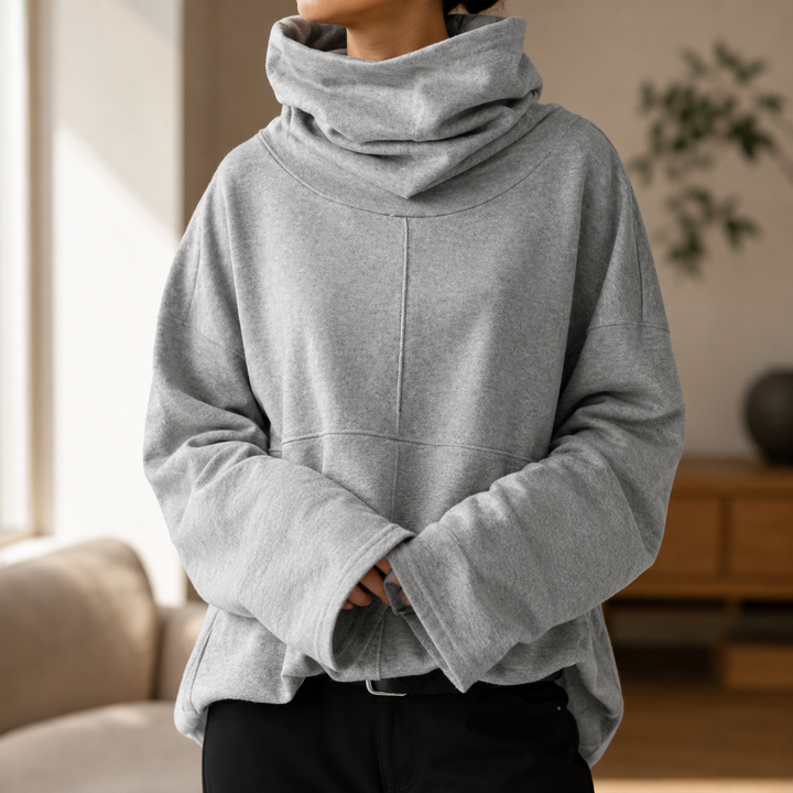 Uzeline Cowl-Neck Pullover
