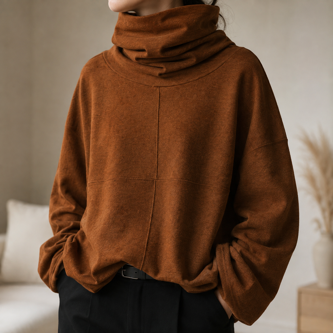 Uzeline Cowl-Neck Pullover