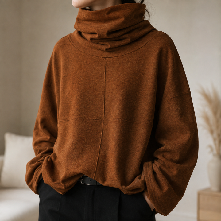 Uzeline Cowl-Neck Pullover
