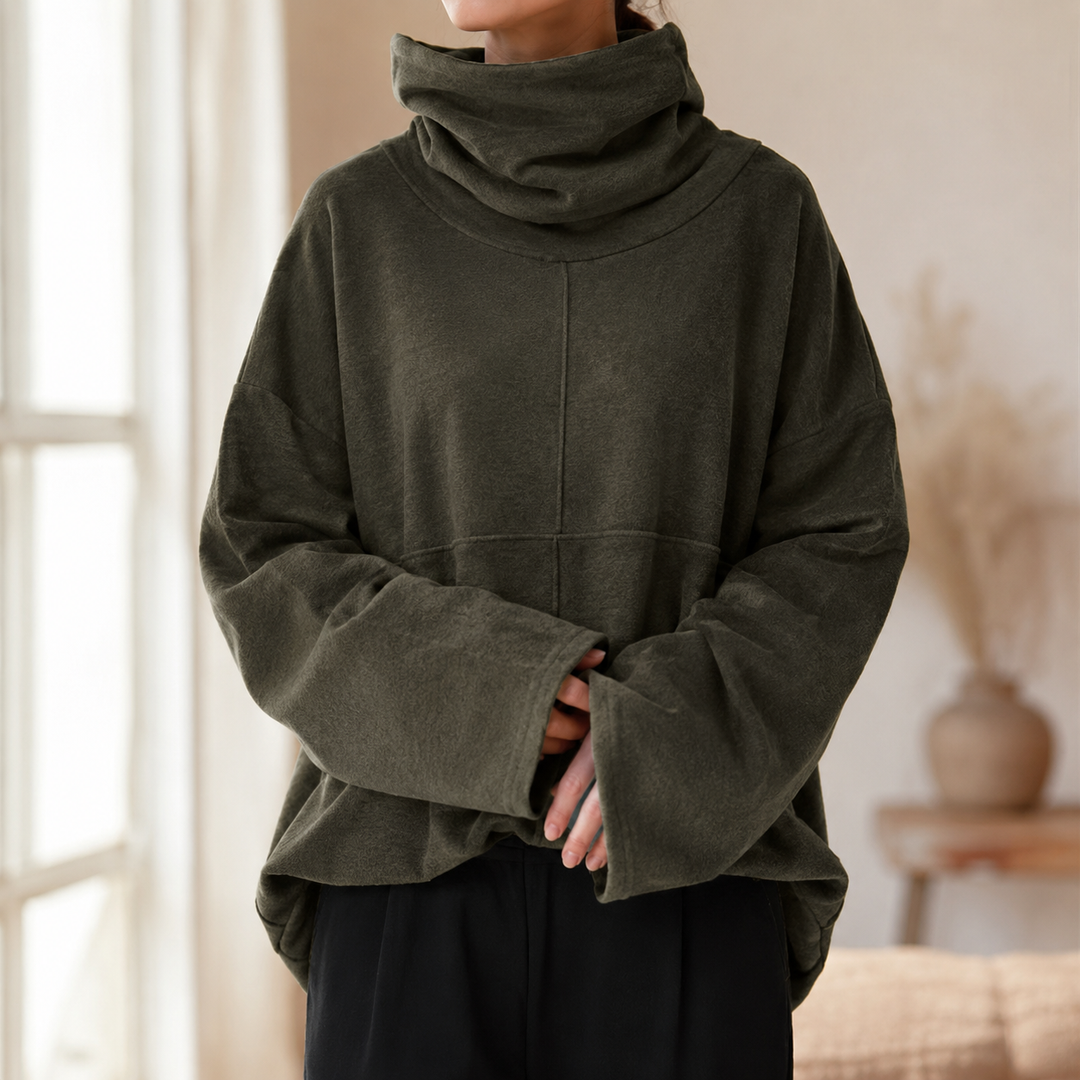 Uzeline Cowl-Neck Pullover