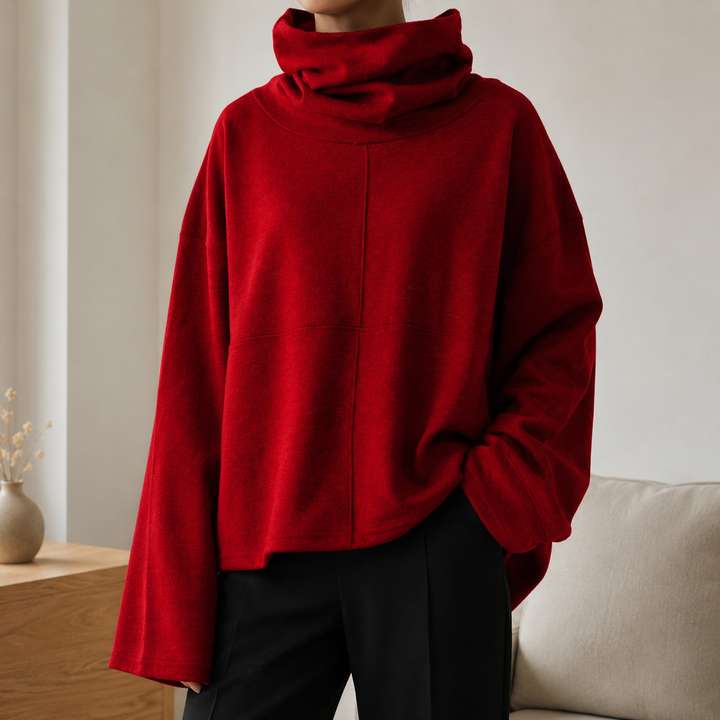 Uzeline Cowl-Neck Pullover