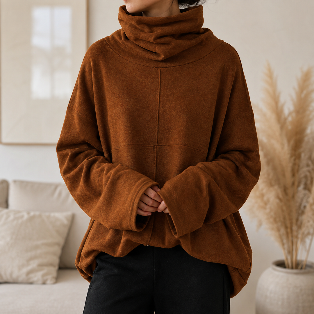 Uzeline Cowl-Neck Pullover