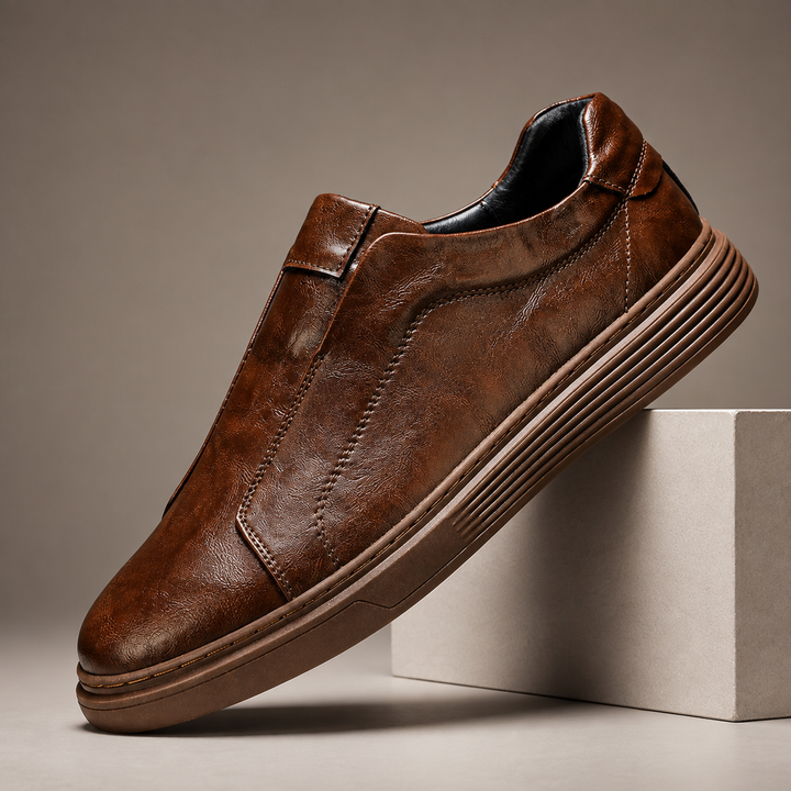Nevio Leather Slip-On Sneakers