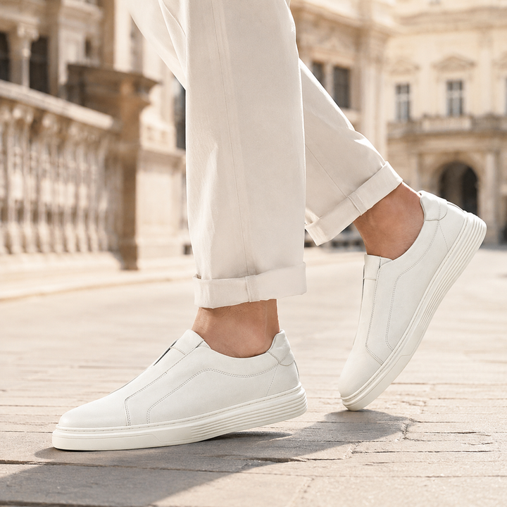 Nevio Leather Slip-On Sneakers