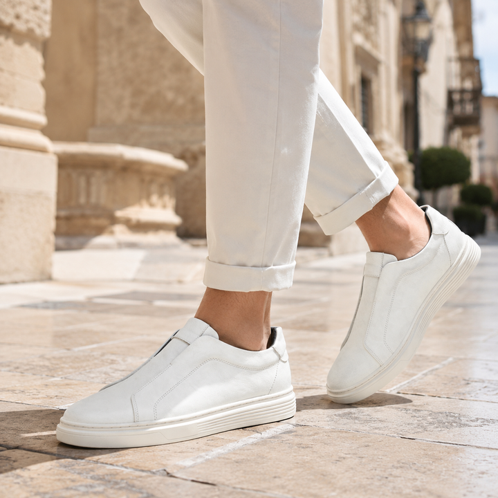 Nevio Leather Slip-On Sneakers