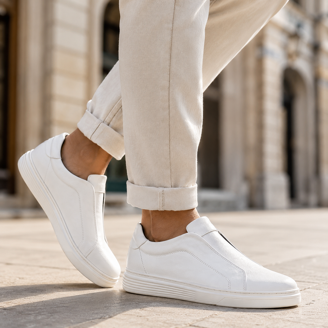 Nevio Leather Slip-On Sneakers