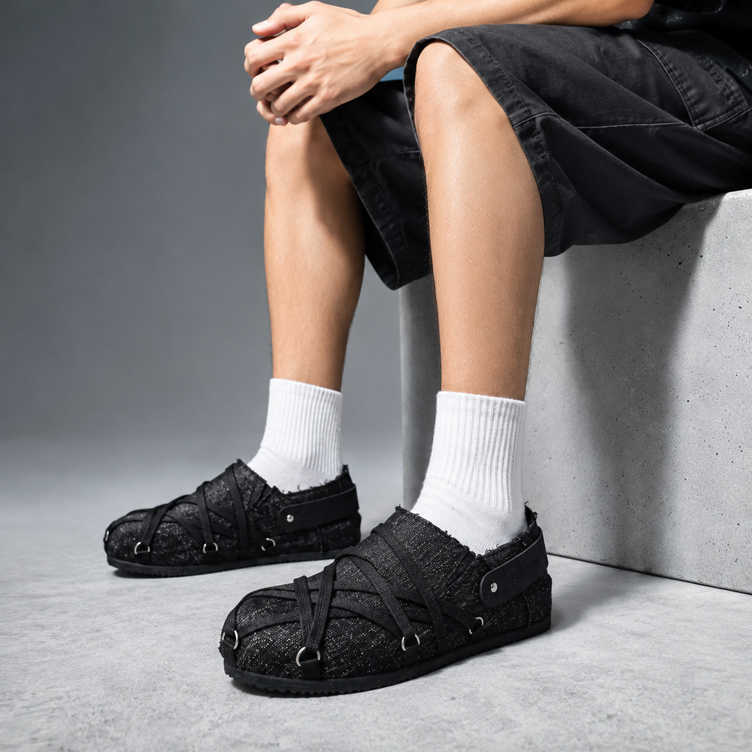 Wexlano Cross-Strap Canvas Sneakers