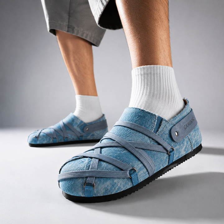 Wexlano Cross-Strap Canvas Sneakers
