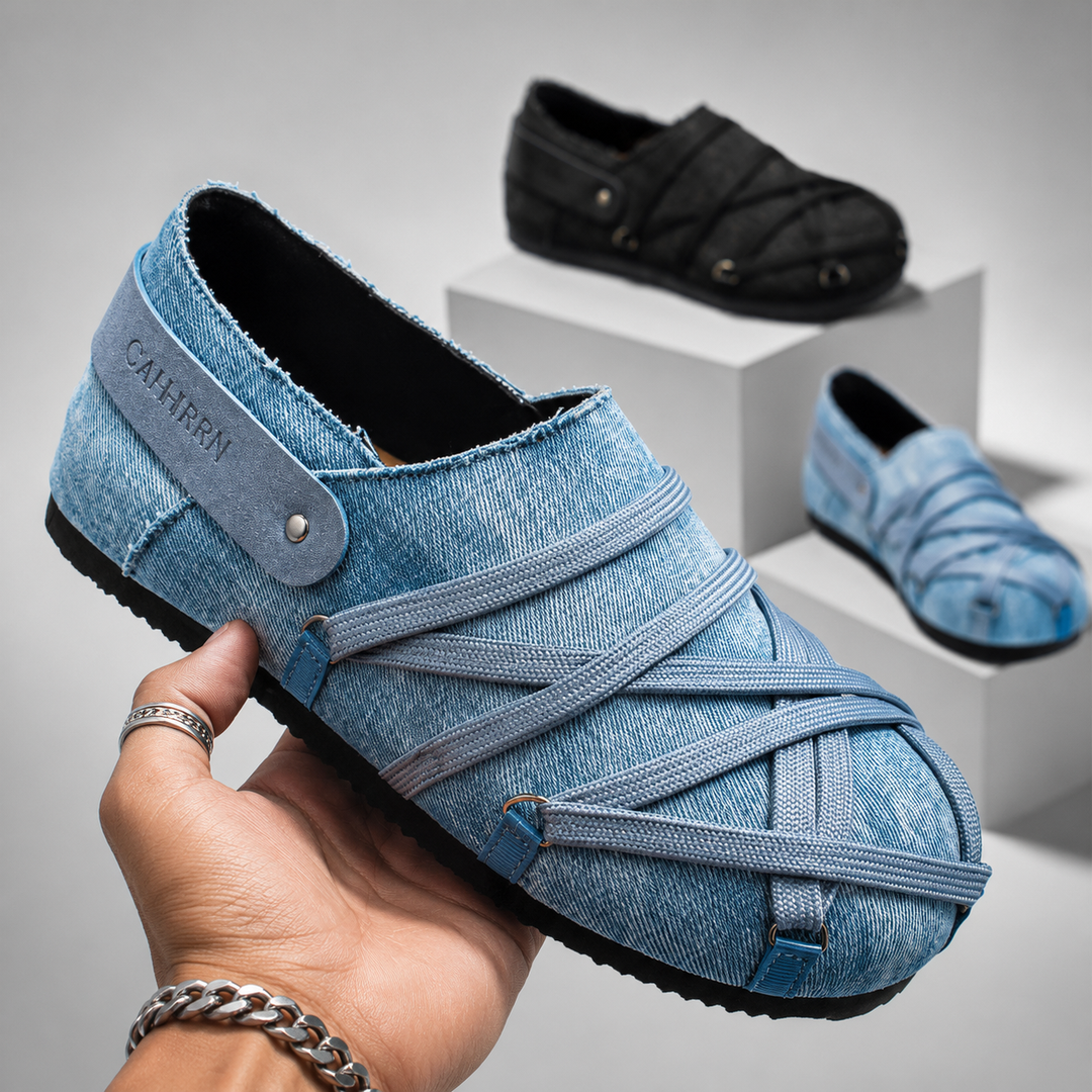Wexlano Cross-Strap Canvas Sneakers